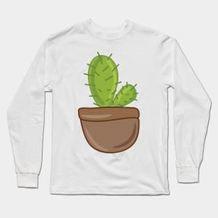 Cute Cactus Pot Long Sleeve T-Shirt